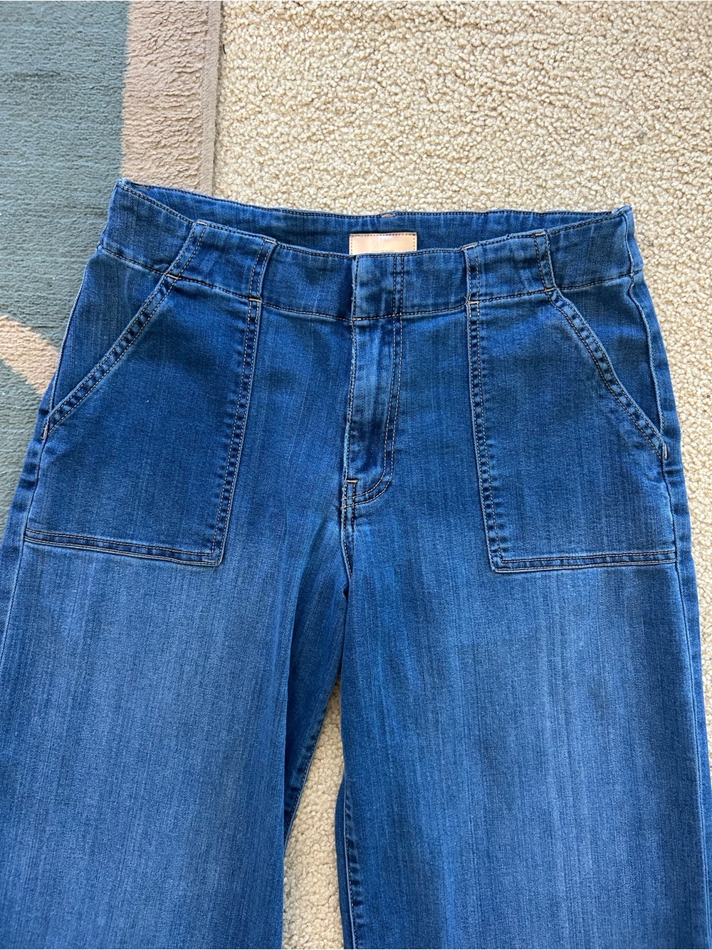 KUT Wide Leg Dark Denim Pants - Picture 2 of 7